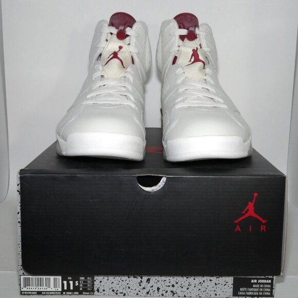 2015 Air Jordan 6 Retro Maroon 384664-116 US 11.5 DS Brand New Damaged Box - Picture 3 of 13
